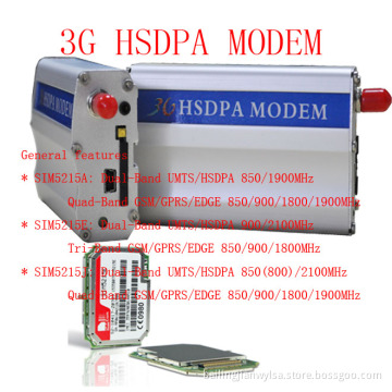 RS232 or USB Interface Embed TCP/IP Protocol 3G HSDPA Modem